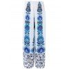 Imprimer ethnique larges Pantalon - Bleu XL