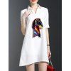 Echarpe design Robe chemise avec Cami Dress Set - Blanc M