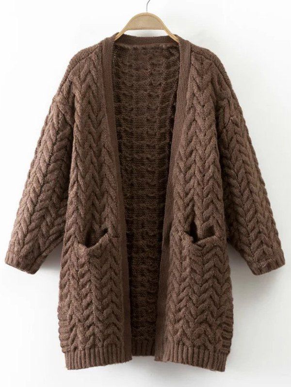 

Warm Pocket Lambdoidal Cardigan, Coffee