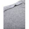 Long Sleeve Button Design Turtleneck Sweater - GRAY XL