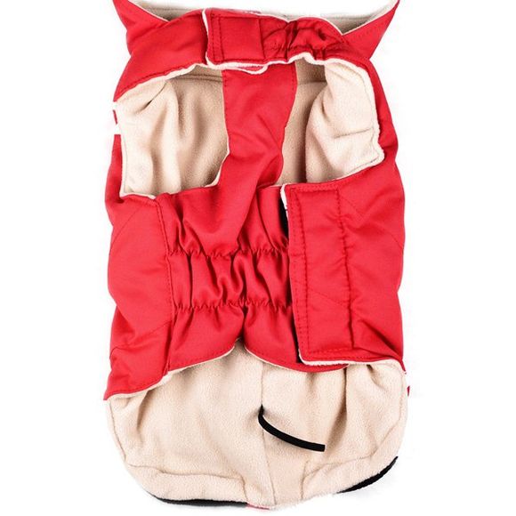 Warm Winter Cotton Coat Jacket Vêtements petits chiens - Rouge L
