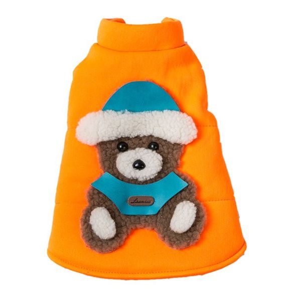 Doux Nap Little Bear Fluorescent Veste d'hiver chauds Vêtements Puppy Noël - Saumon XL