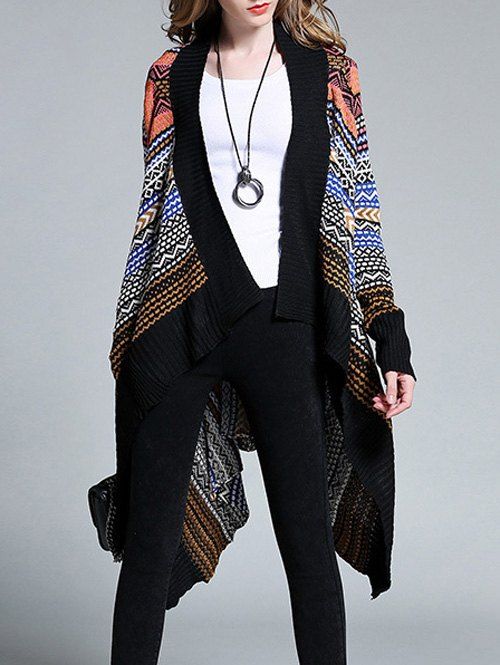 plus size asymmetrical cardigan