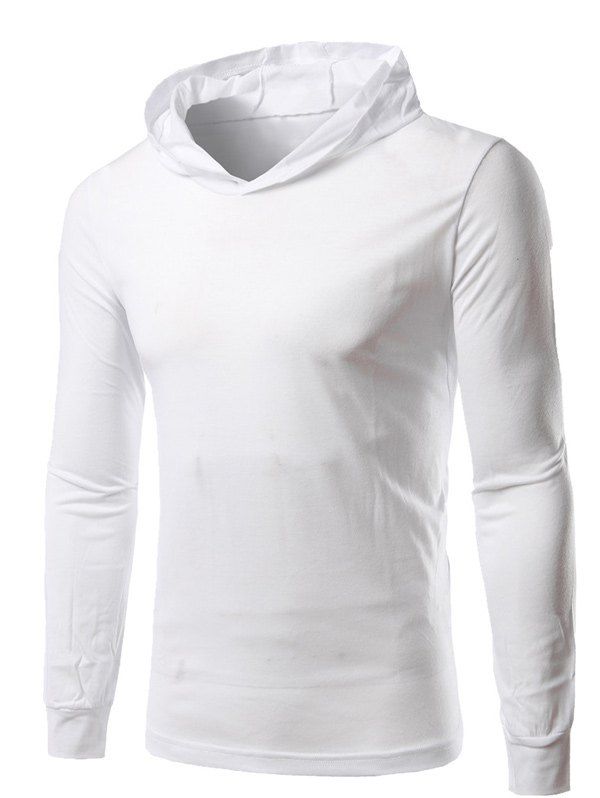 

Hooded Long Sleeve Tee, White