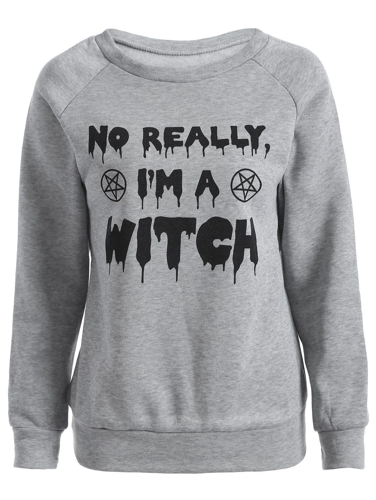 

I Am A Witch Sweatshirt, Gray