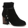 Bottes Suede Zipper Glands cheville - Noir 39