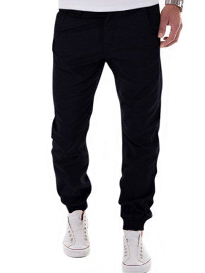 Pantalon de Jogger avec Poches à Rabat - Noir 2XL