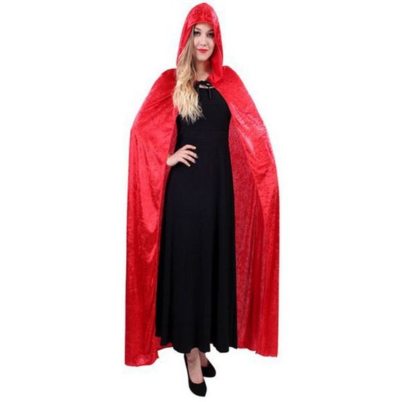 Halloween Mort Cospaly mort capuche Costume Cape - Rouge 