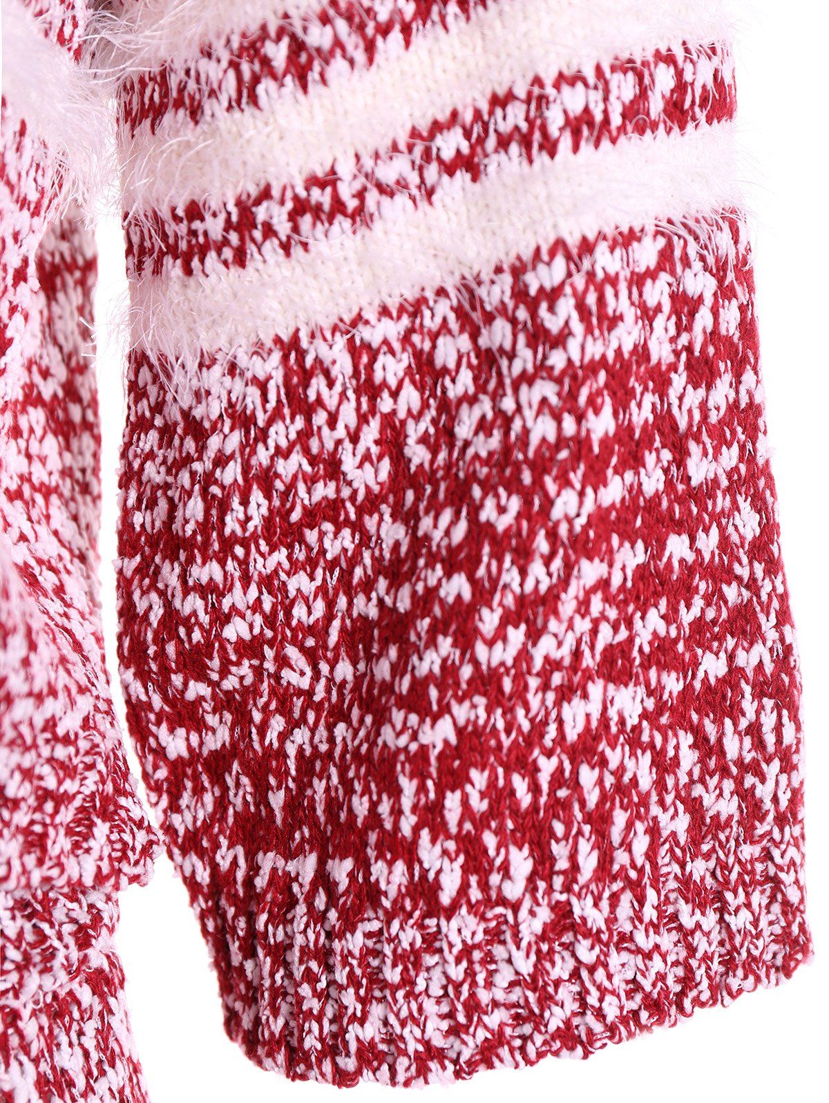 2018 Striped Cropped Sweater and Bodycon Mini Skirt RED ONE SIZE In Two