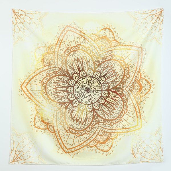 

Gradient Floral Print Brighten Beach Throw, Light yellow