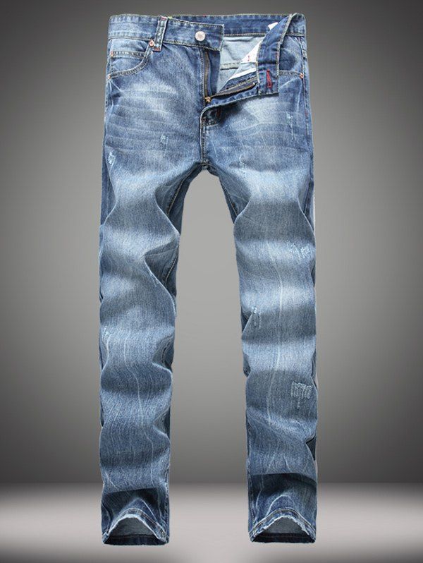 straight leg jeans light blue