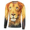 Pull-over avec Lion Imprimé - Jaune S