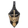 PU cuir Épée d'aile 3D Embossed Crossbody Bag - Tyrant Or 