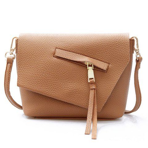 asymmetric front flap bag