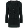 Manches Skinny Dress + boutonné Manteaux Twinset - Noir 2XL
