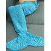 Tressé Decor Mermaid Tail style Knitting Warmth Blanket - Bleu 