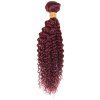 1 Pcs 6A Virgin Brazilian Bouncy Kinky Curly Tissages Cheveux - Rouge vineux 10INCH