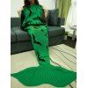 Les chauves-souris Château Halloween Crochet Knitting Mermaid Tail style Blanket - Vert 