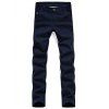 Jambe droite Zipper Fly Bouton Pocket Pants Plaine - Bleu Saphir 36
