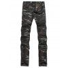 Zipper Fly Camouflage poches Conception Moto Jeans - Camouflage 36