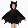 Combishort Zippé Ailé Dolman Cosplay Soirée D'Halloween Costume pour Fille - Noir S