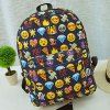 Emoji Printed Nylon Backpack - Noir 