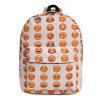 Emoji Print Canvas Backpack - Blanc 