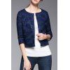 Sequin Jaquard Veste courte - Bleu profond S