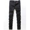 Zipper Fly Perler embellies Pocket Jeans - Noir 28