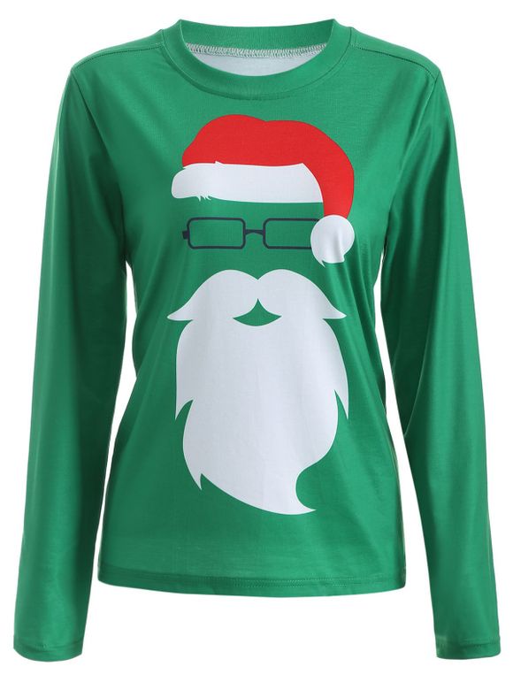 Motif Père Noël T-shirt - Vert XL