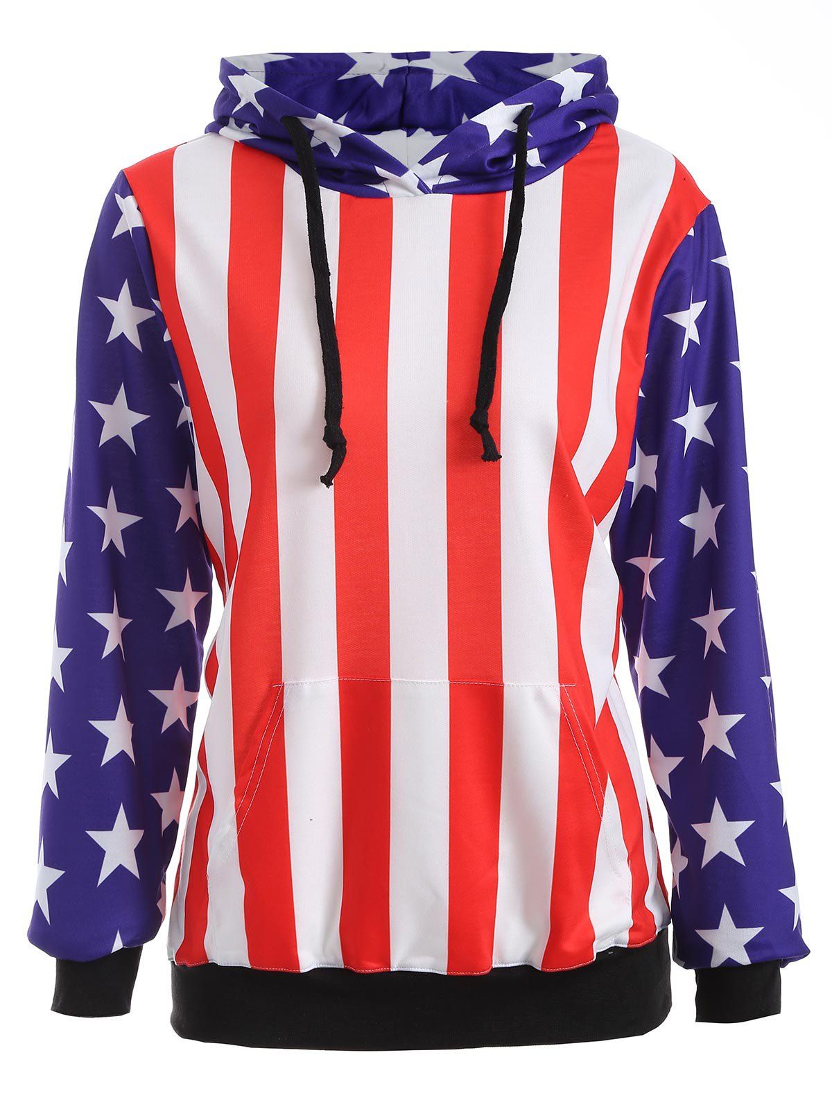 sweatshirt with american flag on sleeve