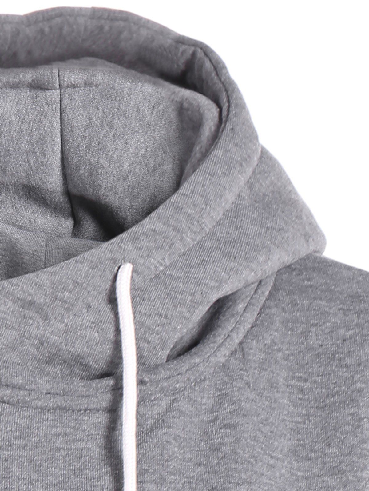 2018 Inclined Zipper Drawstring Plus Size Hoodie GRAY XL In Plus Size ...