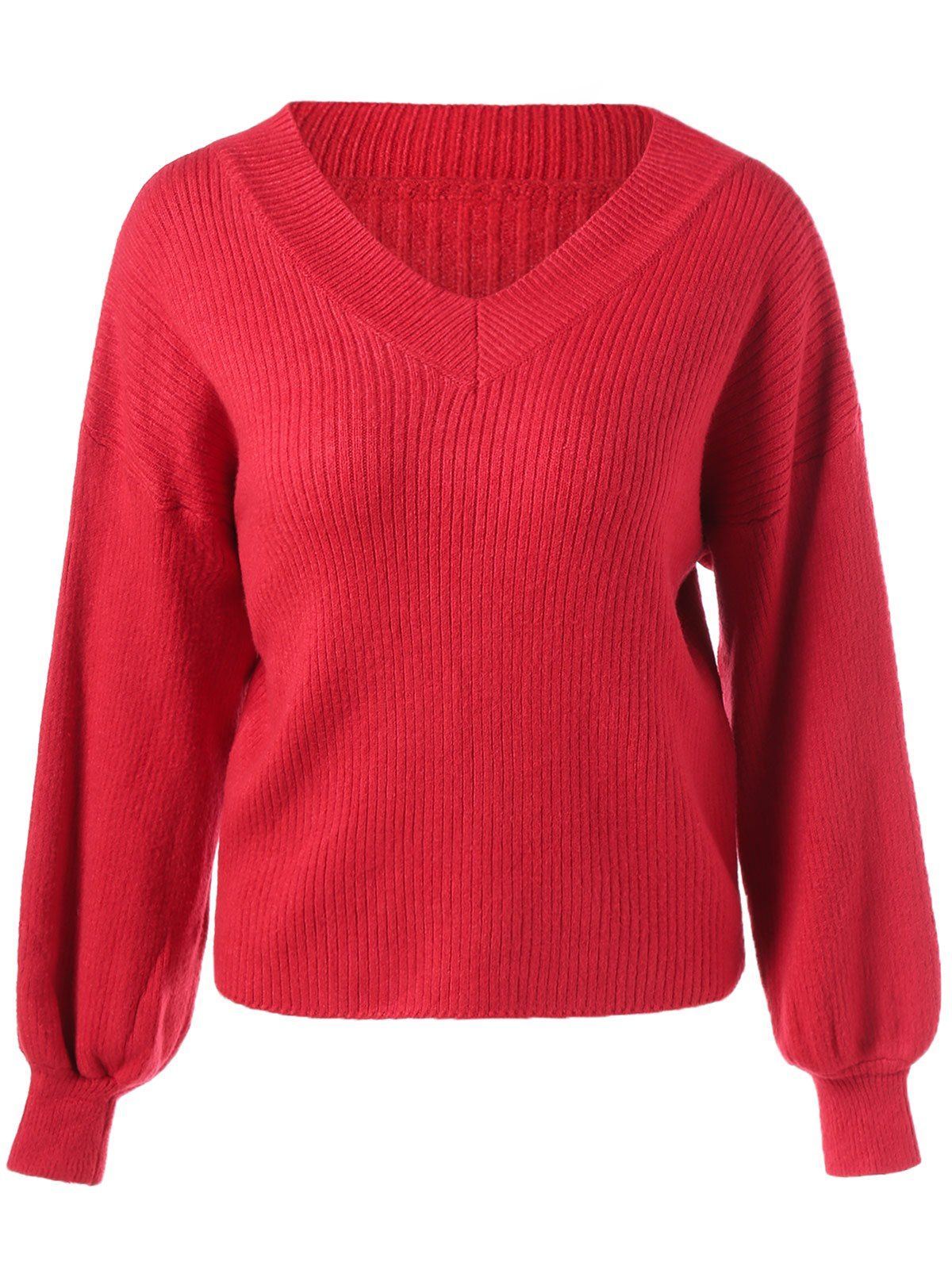 [17% OFF] 2020 Chunky Ribbed Sweater In RED | DressLily