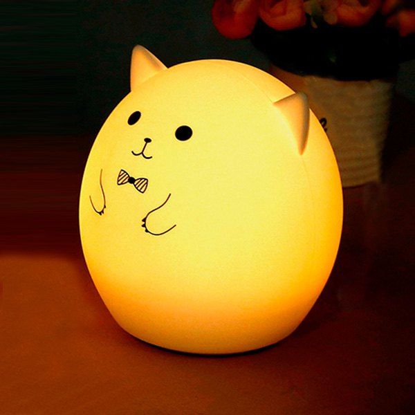 

Colorful Pig Cartoon USB Charging Ombre LED Night Light, White