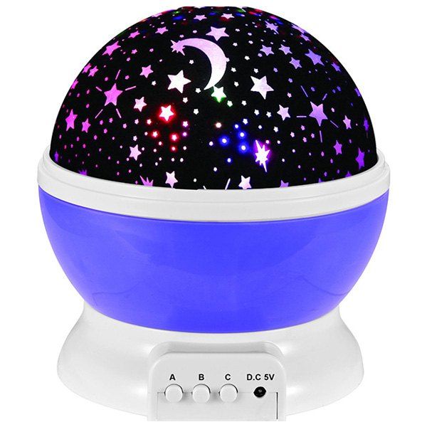 

Colorful Babysbreath Sky Autorotation LED Night Light, Purple