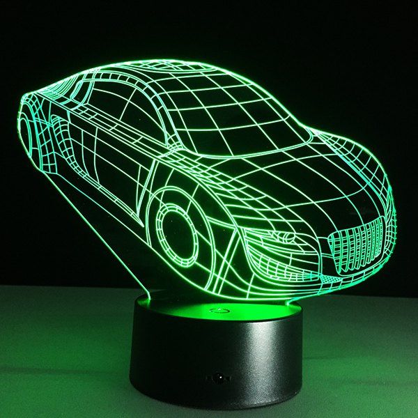

Christmas Festival 3D Small Car Shape Touch Colorful Night Light, Transparent