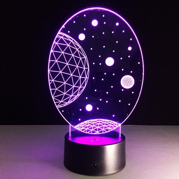 

Christmas Festival 3D Galaxy Shape Touch Colorful Night Light, Transparent