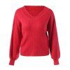Chunky Ribbed Sweater - Rouge ONE SIZE