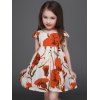 Mini Robe à imprimé fleurs enfants - Beige 100