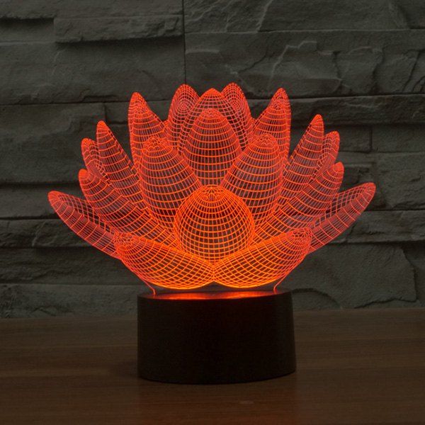 

Creative 3D Color Changeable LED Touching Night Light, Colorful