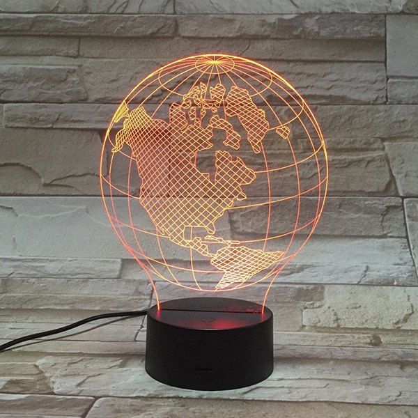 

Home Decor 3D Visual Color Changing Tellurion Shape Night Light, Colorful