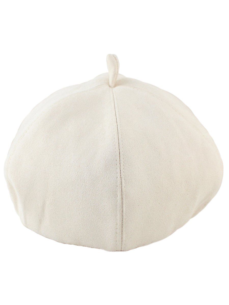 

Faux Suede Pumpkin Hat, White