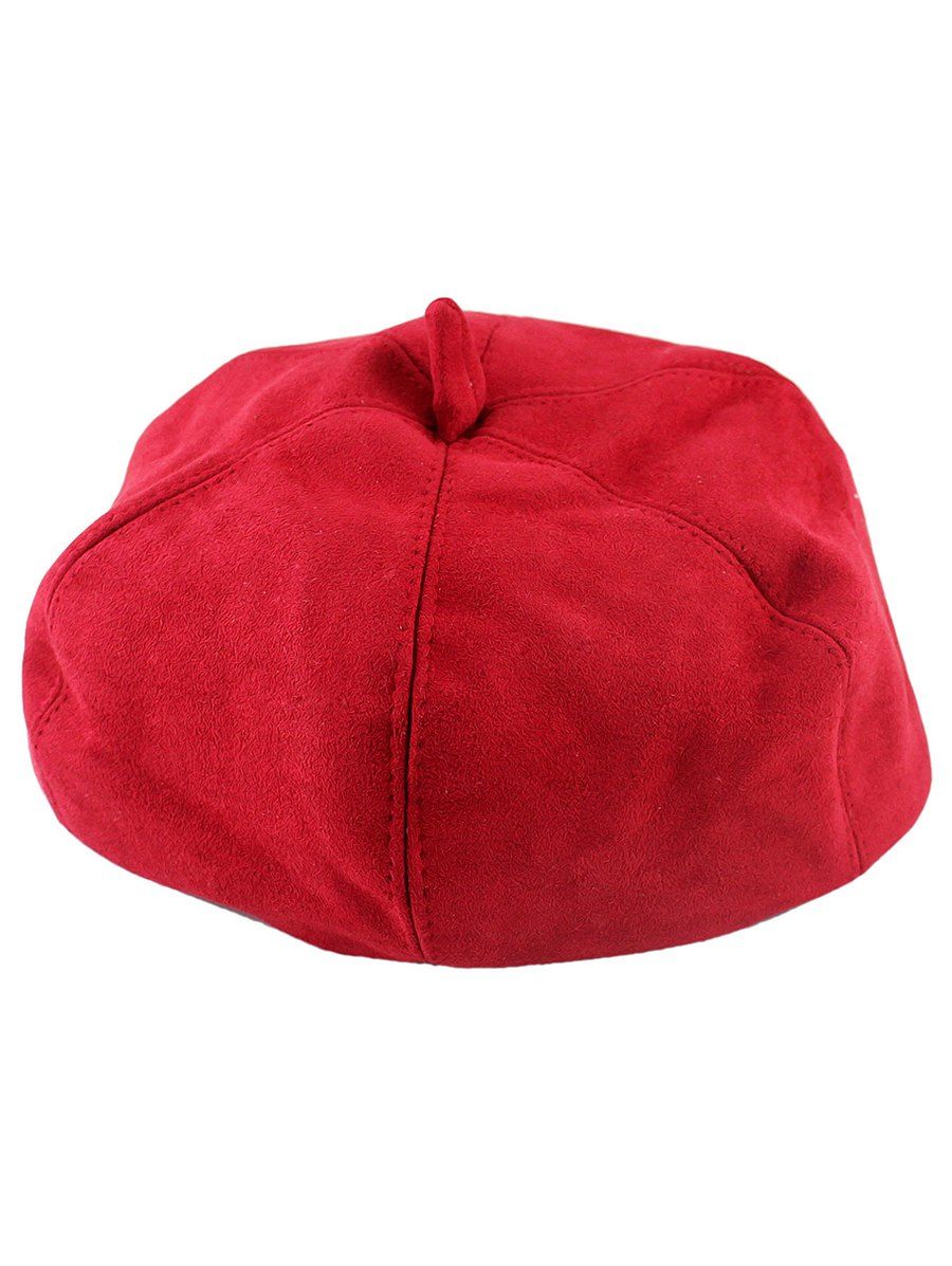 

Faux Suede Pumpkin Hat, Red