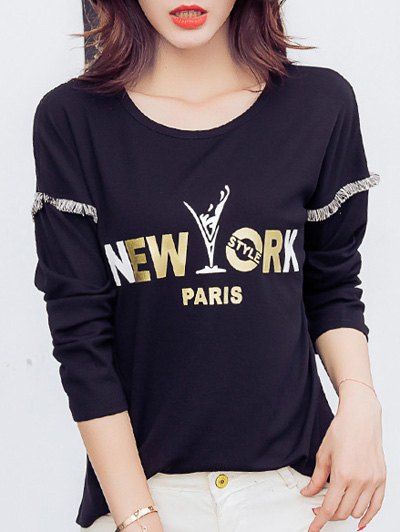 Vrac de New York T-shirt imprimé Bordée - Noir M