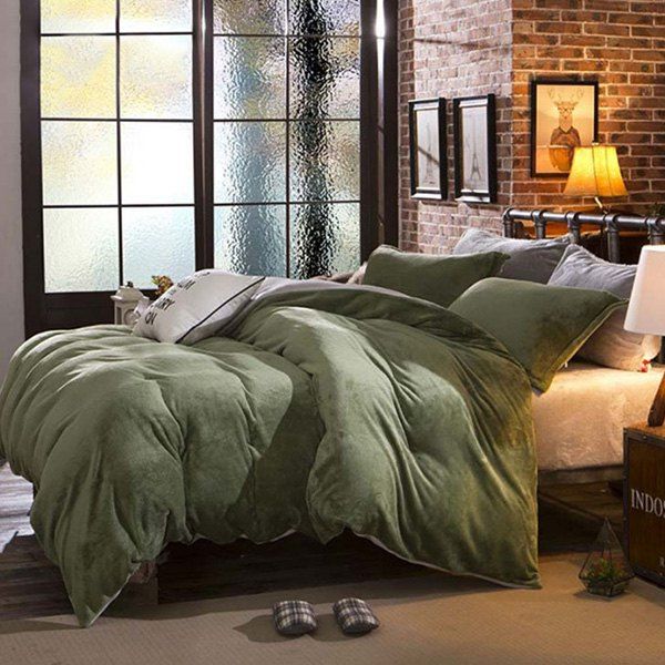 41 Off 2020 Comfortable Soft Home Decor Flannel 4pcs Bedding Set
