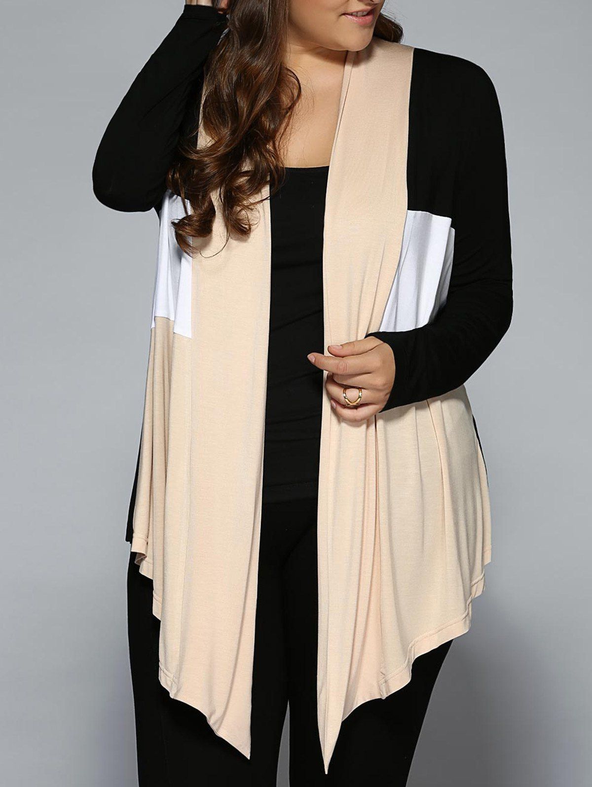 plus size asymmetrical cardigan