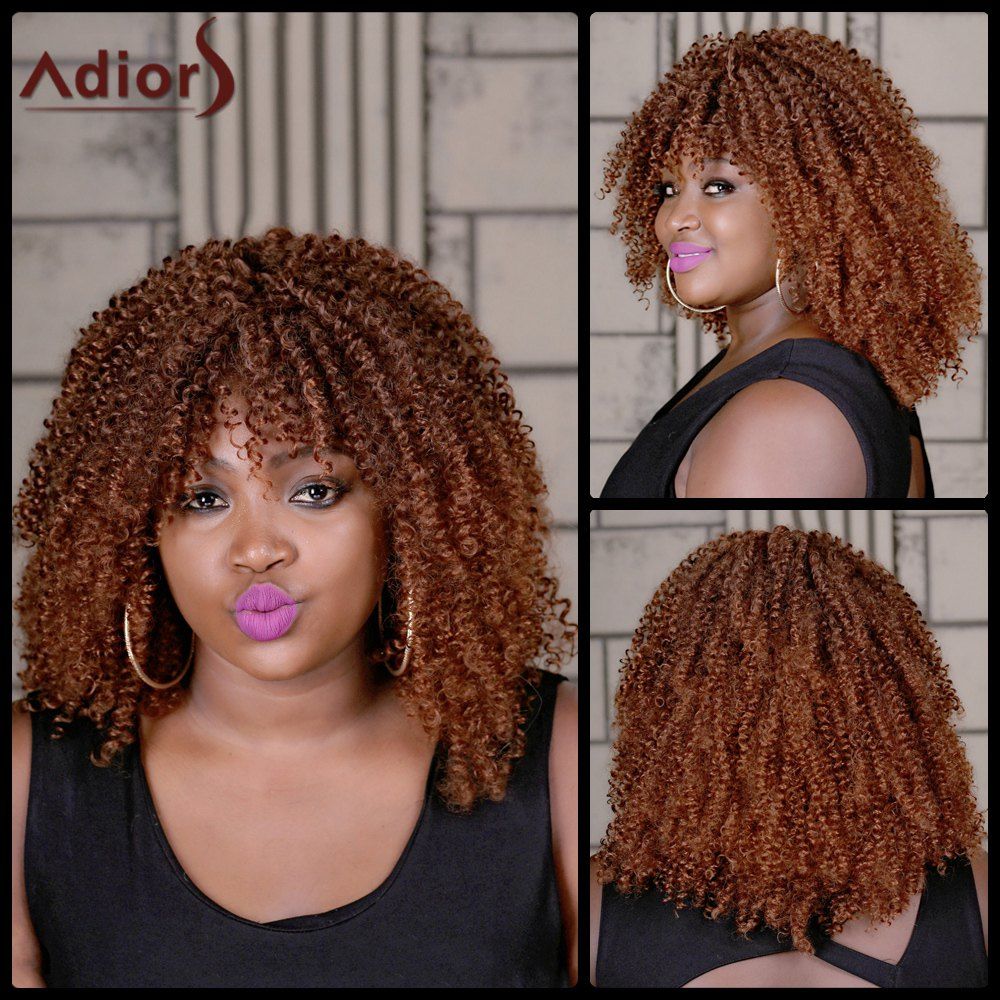 

Adiors Long Oblique Bang Colormix Curly Synthetic Wig