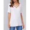 Criss-Cross T-shirt manches courtes - Blanc M