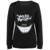 Sweatshirt Drôle Imprimé Dents - Noir XL