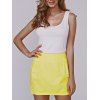 Tank Top Streetwear Summer + Mini-jupe - Blanc et Jaune S